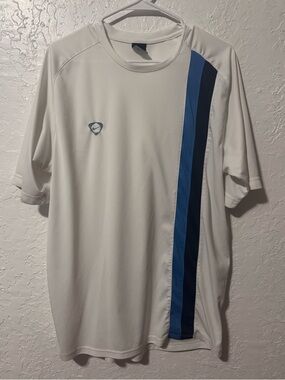 Vintage Nike Jersey Mens XL White Colorblock Soccer Training Practice Athleisure